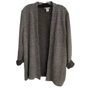 H&M Black & White Textured Cardigan